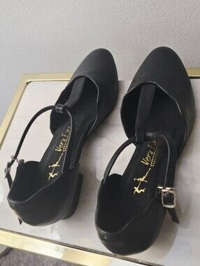 Very Fine Mary Jane Ballet Dance Heel Shoe . Leather Black, Womens Size 7.5